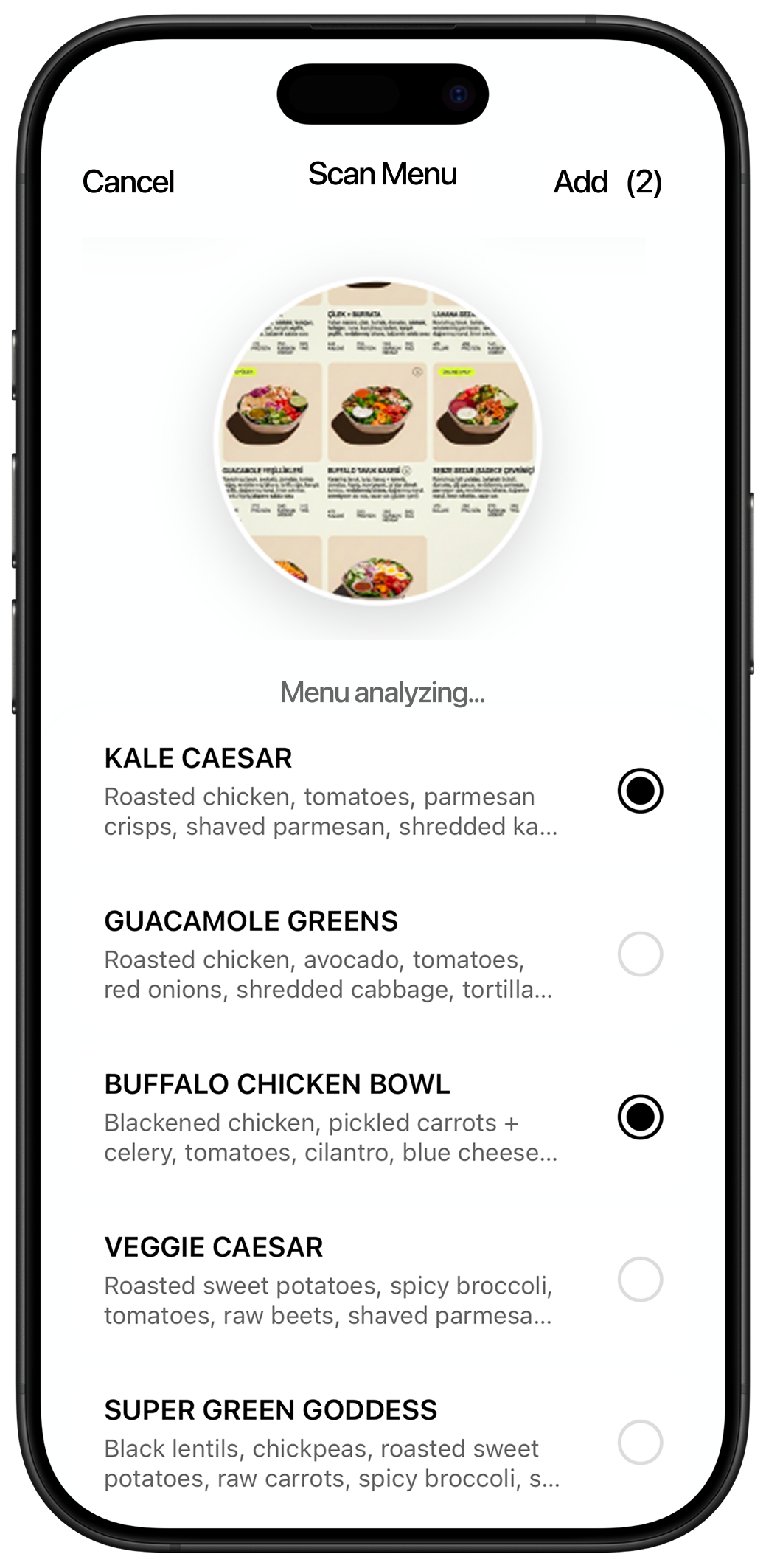 Scan Restaurant Menus