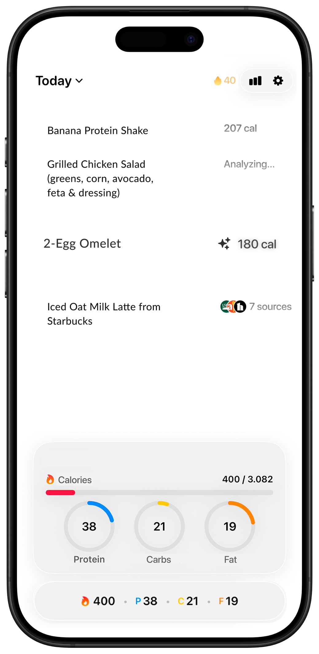 CalNote app on iPhone